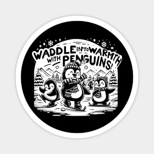 Waddle into Warmth with Penguins! Magnet